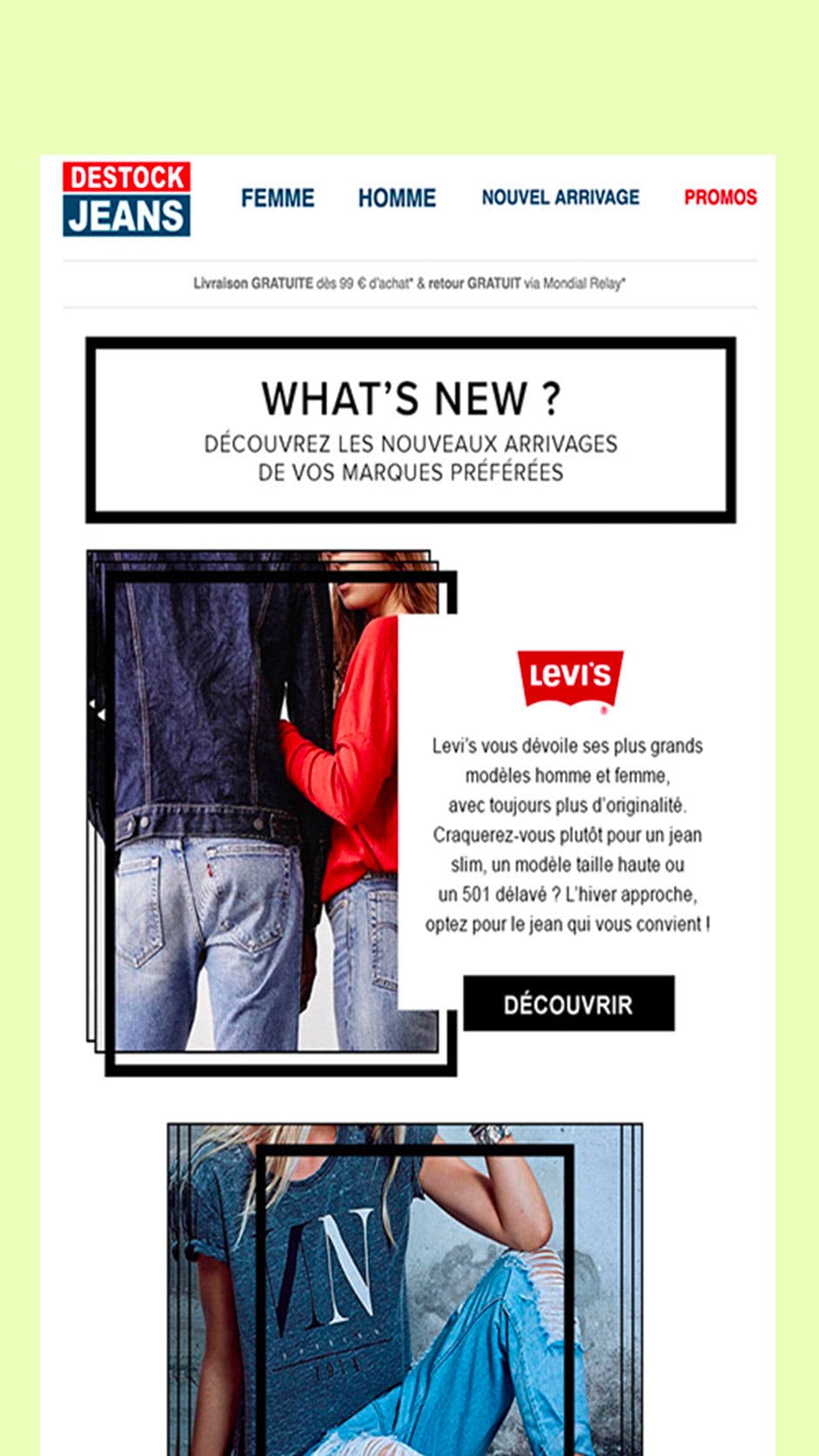 Email Destock Jeans